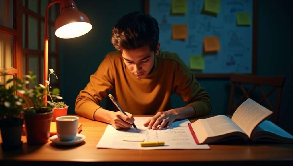 Daily Routine for JEE Aspirants: The Ultimate Study Plan for Success 5 Revision Setup (Night Study Scene)